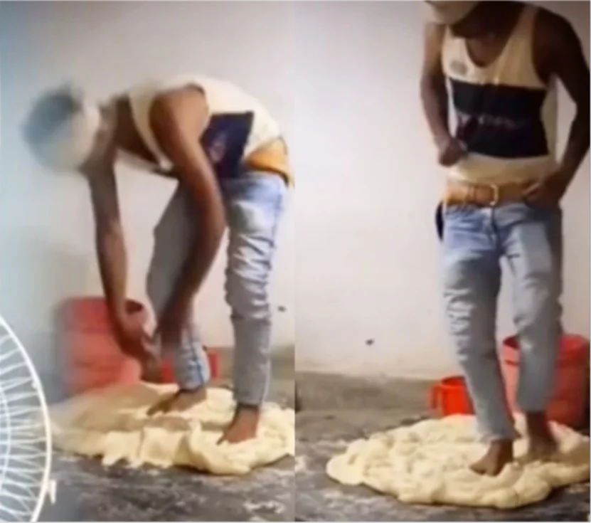 “Con razón el sabor a queso”: Vendedor de empanadas usa sus pies para preparar la masa [VIDEO]
